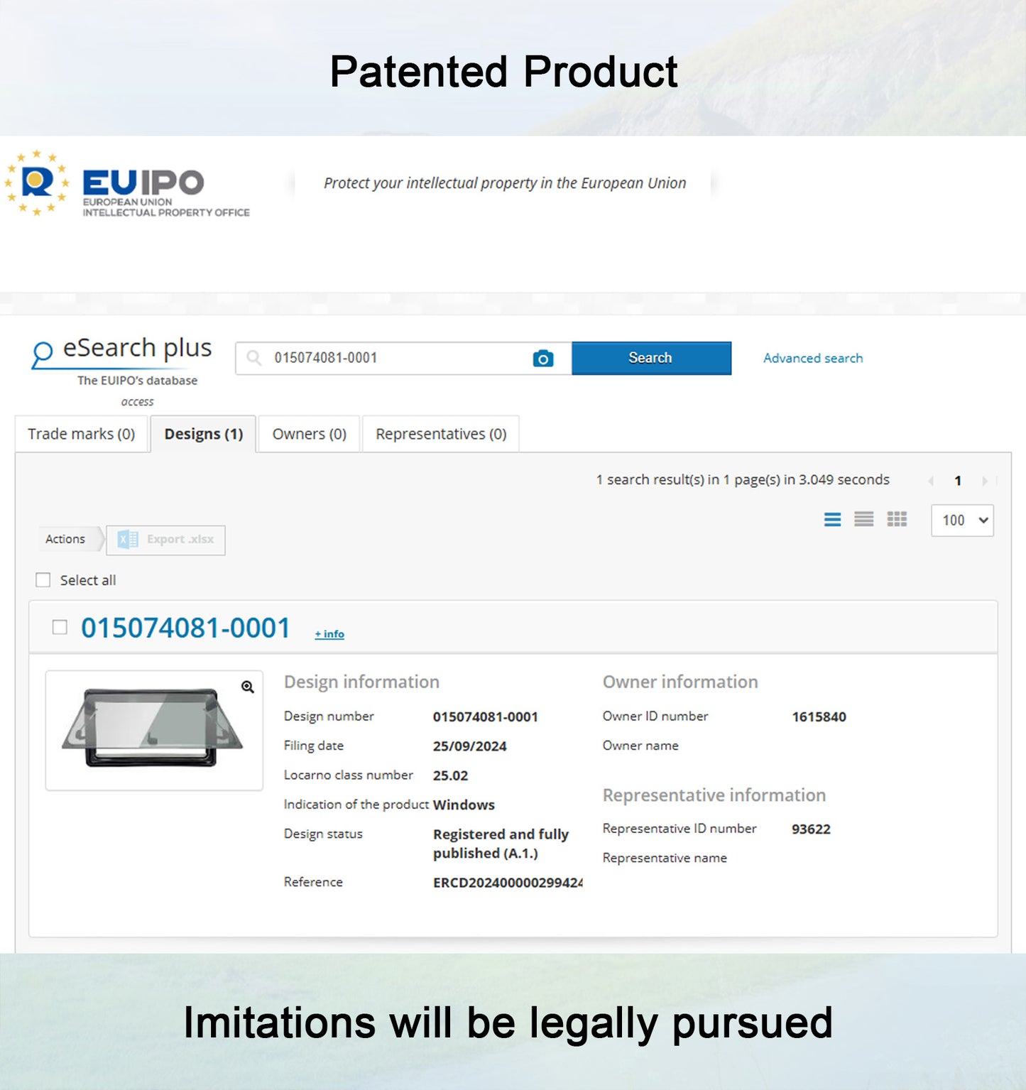 Replacement RV Exit Window: External Push Casement Windows with Integrated Blinds and Fly Screens, Compatible with All Vehicle Types (Wall Thickness Required)(500x350mm)